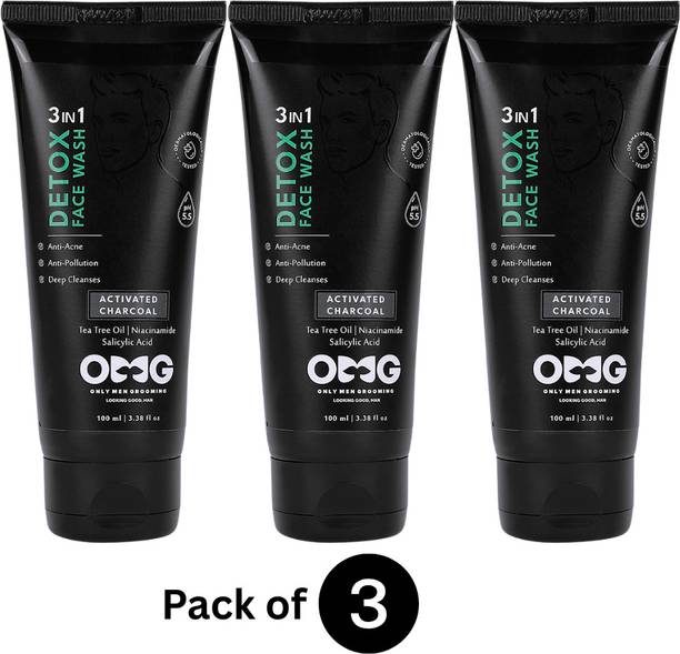 OMG ONLY MEN GROOMING 3in1 Detox for Men with Activate...