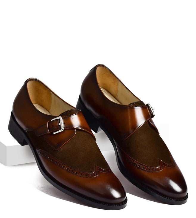 LUXORO FORMELLO - Men's Chris Miller Brown Monk Shoes