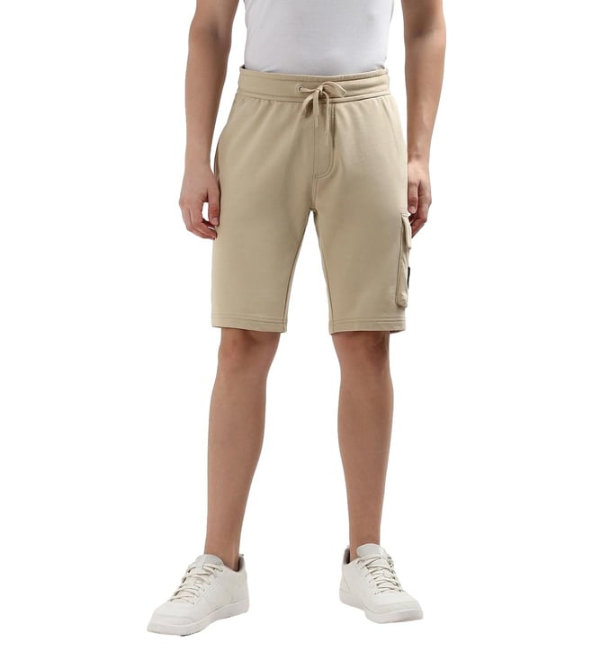 Calvin Klein Khaki Cotton Regular Fit Shorts