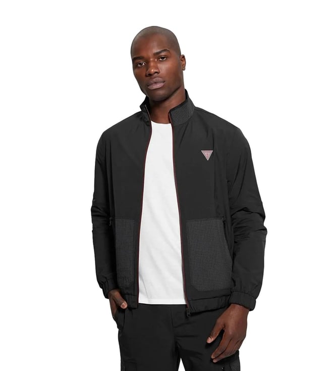 Jet Black Regular Fit Casual Jacket