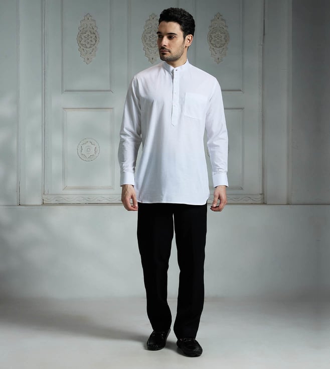 RIVAAR BY ROCKY STAR - White Regular Fit Kurta