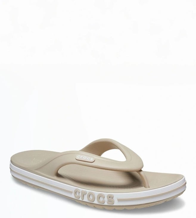 CROCS - Men's Bayaband Beige Flip Flops