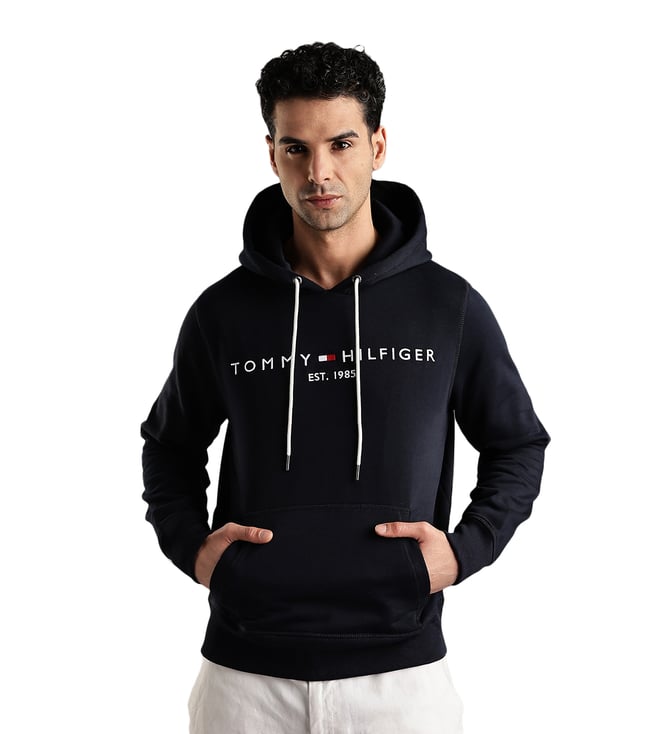 Navy Logo Regular Fit Sweatshirt