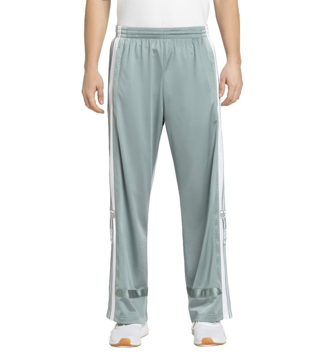 Green ADIBREAK Striped Loose Fit Track Pants