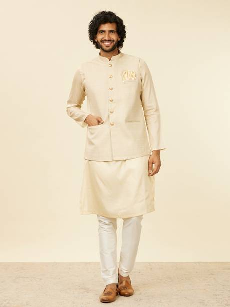 MANYAVAR - Men Solid Nehru Jacket