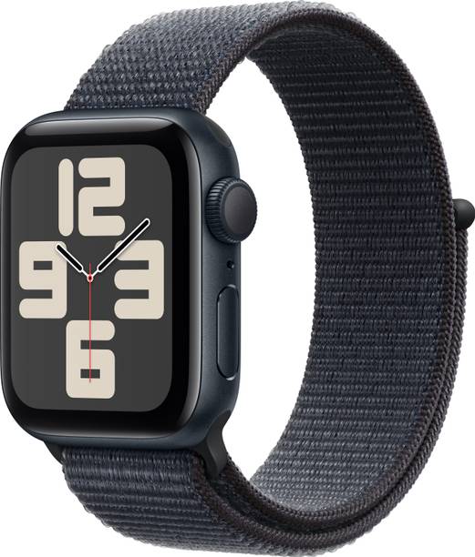 Apple Watch SE 2 GPS 40mm (2nd Gen) Midnight Aluminium ... - Ink Strap, Free Size