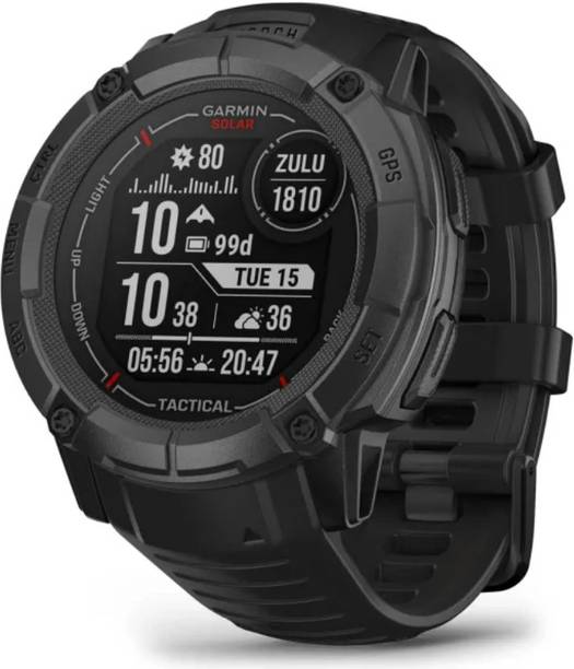 GARMIN Instinct 2X, Solar, Tactical (A04600) Smartwatch - Black Strap, Free Size