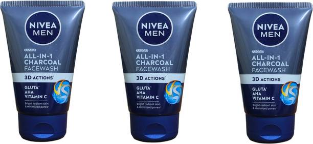 Nivea Men Oil Control All In 1 100ML*3PC Face Wash
