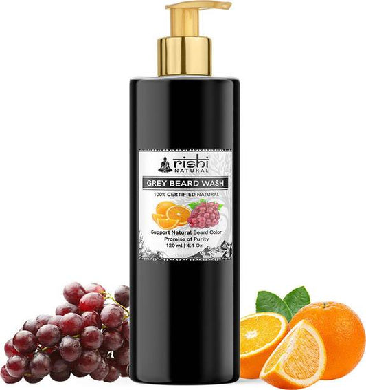 rishi natural Anti Grey Beard Wash (120ml) - Get Back B...