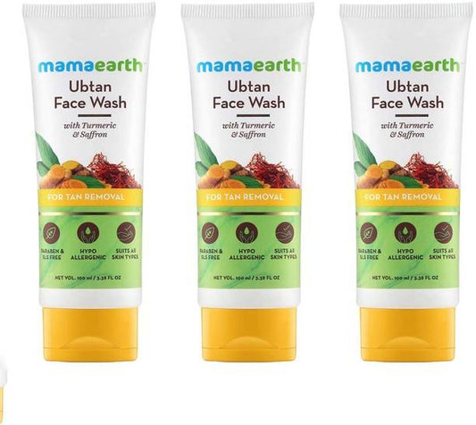 Mamaearth Ubtan  with Turmeric & Saffron for Tan Remova...