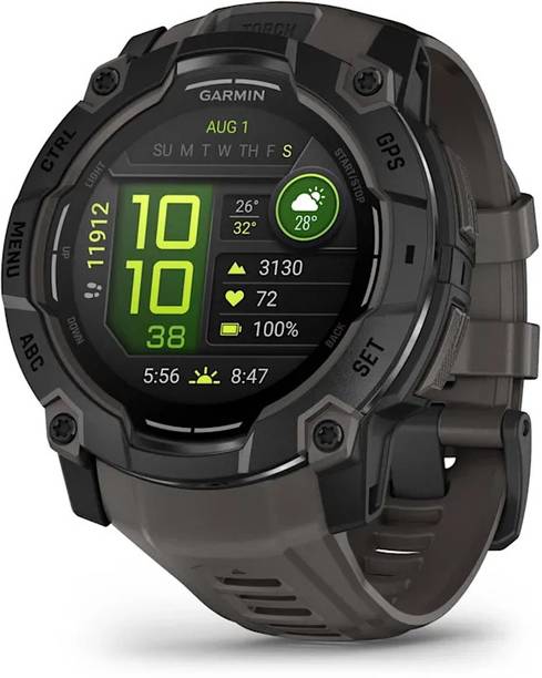 GARMIN Instinct 3,50Mm,Amoled,Black Bezel With Charcoal... - Black Strap, Free Size