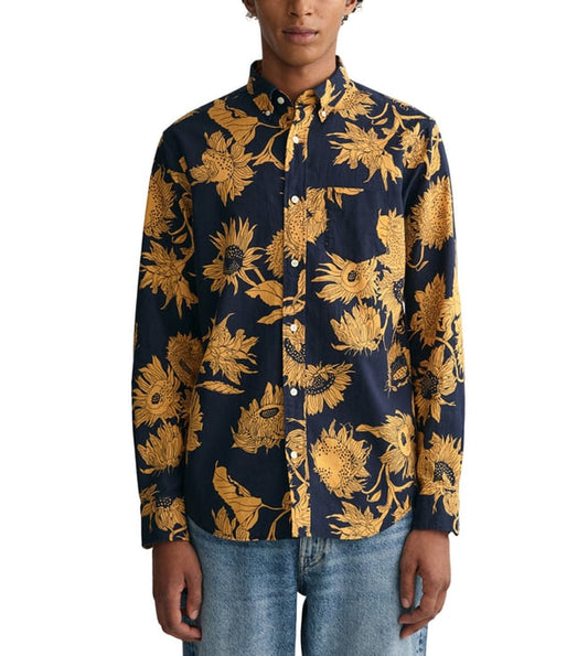 Multi Sunflower Print Regular Fit Shirt