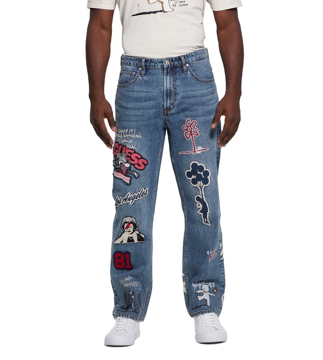 Classic Regular Blue Lightly Washed Mid Rise Jeans