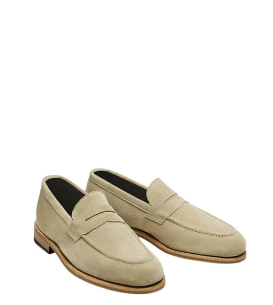 THE ALTERNATE - Suede Loafers- Beige