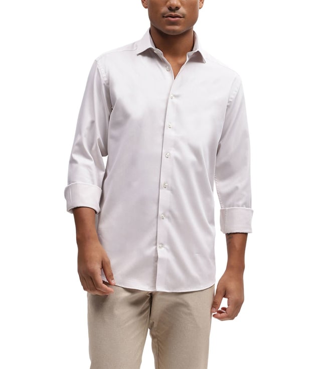 White Fashion Slim Fit Shirt