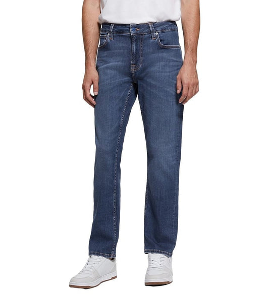 Men's Blue Polycotton Solid Slim Fit Jeans