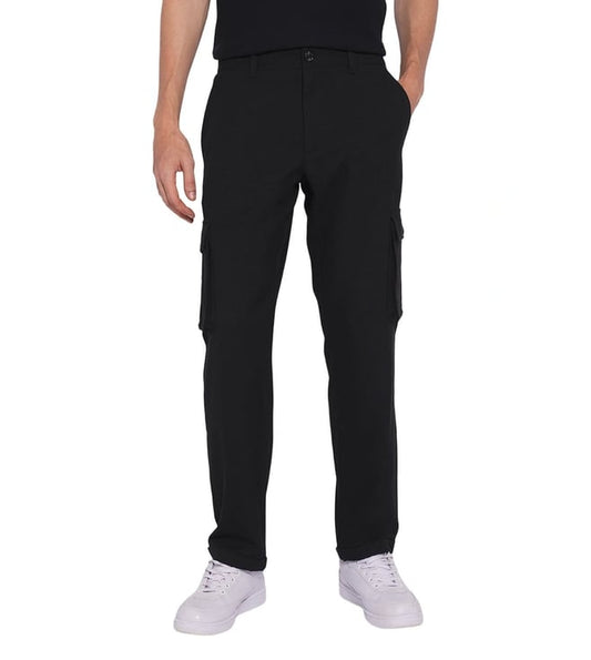 Black Regular Fit Cargos