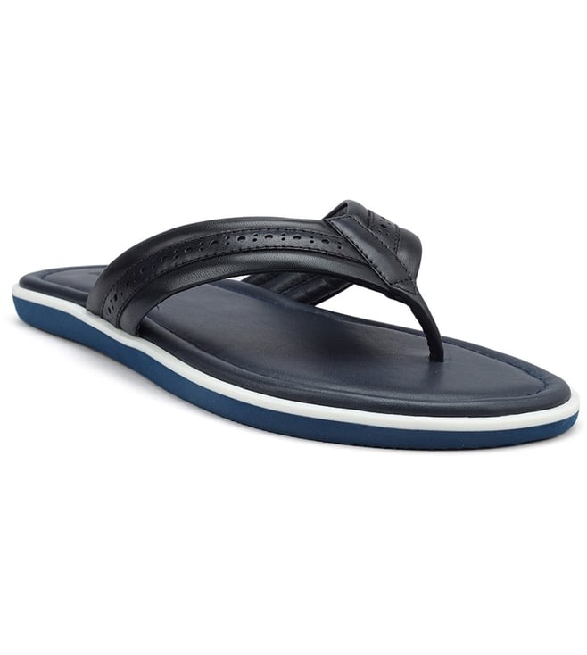 ROSSO BRUNELLO -  Men's Navy Thong Sandals