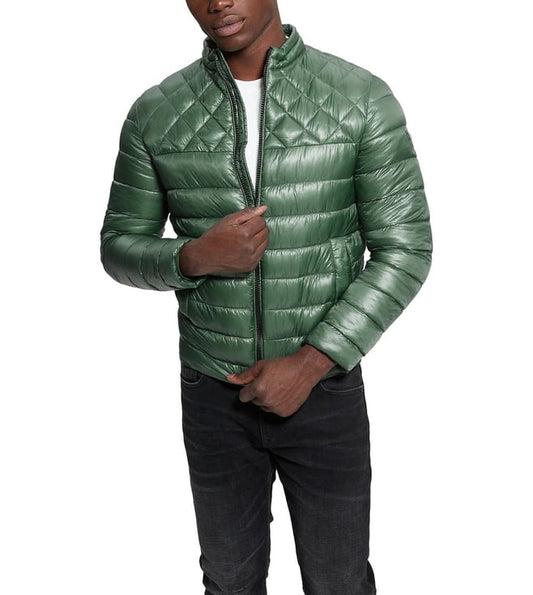 Green Regular Fit Puffer Jacket