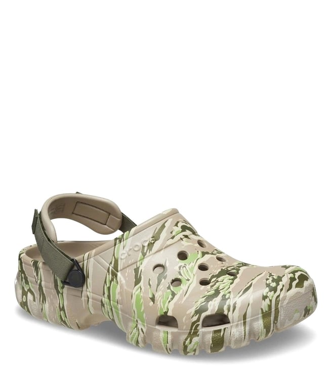 CROCS -  Men's Off Road Beige Back Strap Clogs