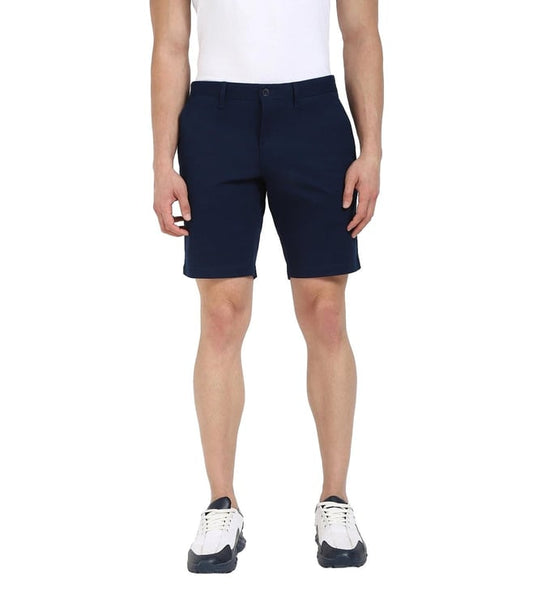 Men's Navy Solid Regular Fit Shorts