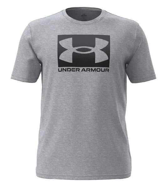 Grey Boxed Sports Short Sleeve T-Shirt