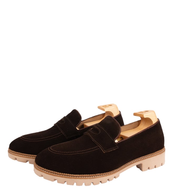 WHITEMUDS - Thames Brown Suede Slip Ons