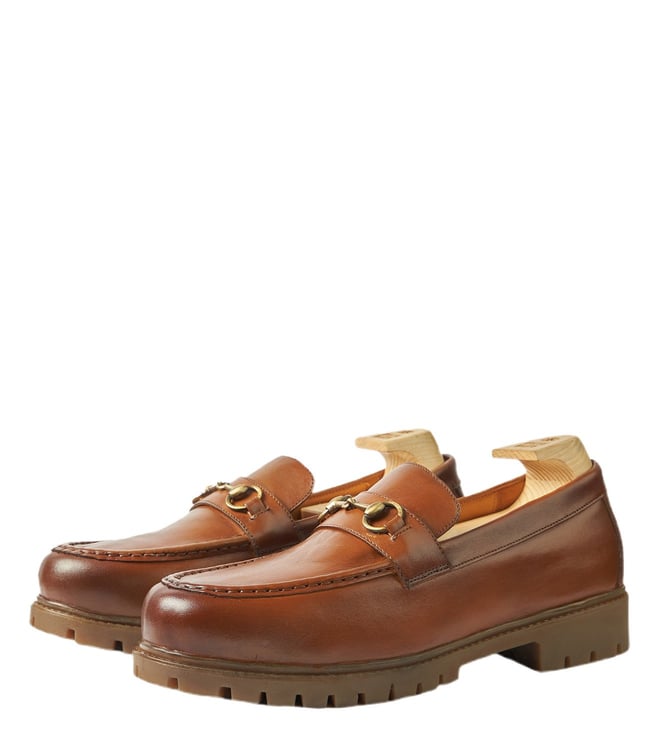 WHITEMUDS - Camden Horsebit Tan Slip Ons