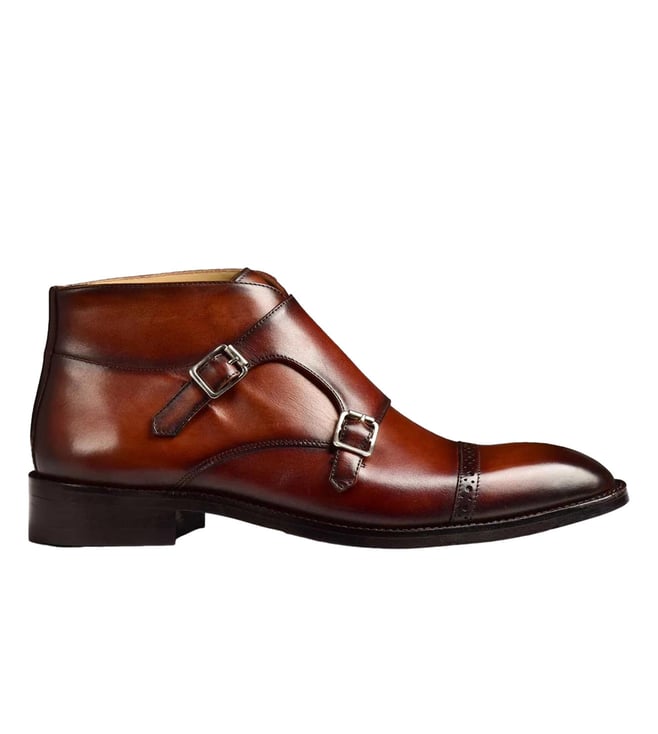 LUXORO FORMELLO - Men's Patrik Norton Brown Monk Strap Shoes