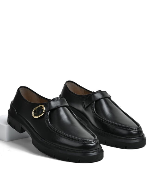 LUXORO FORMELLO - Men's Stridegrip Black Monk Strap Shoes
