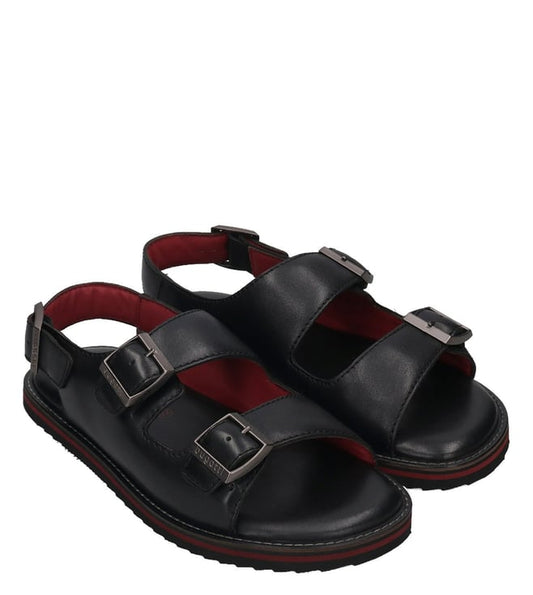 BUGATTI -  Men's Cobie Black Back Strap Sandals
