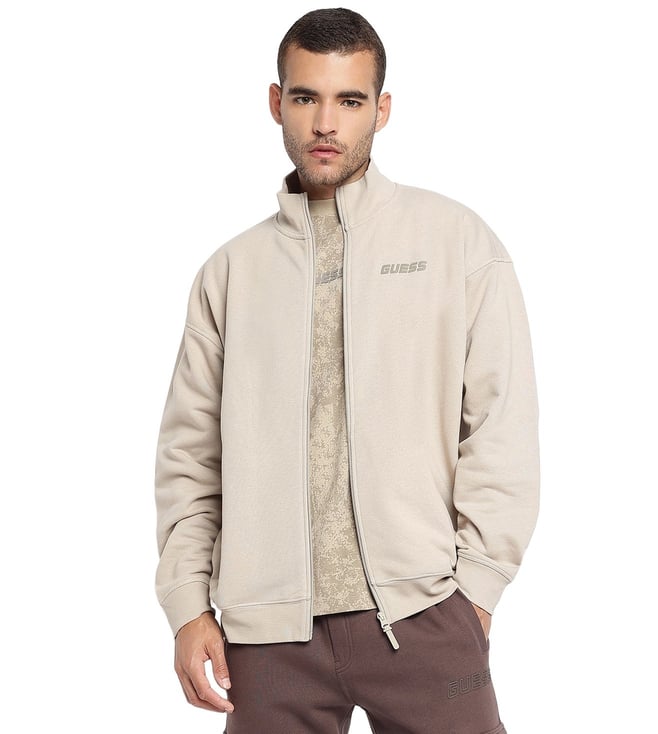 Beige Fashion Regular Fit Sweatshirt