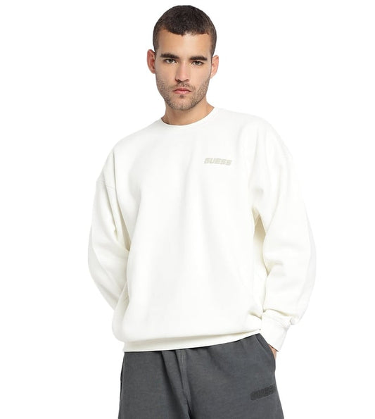 White Fashion Regular Fit Sweatshirt