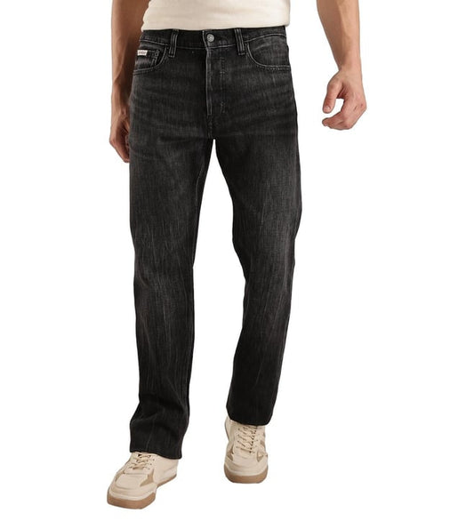 Black Fog Cotton Slim Fit Mid Rise Jeans
