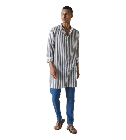 NICOBAR -  Chandni Chowk - Black & White Stripes