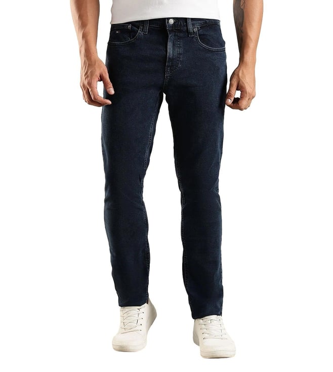Black Cotton Slim Fit Jeans