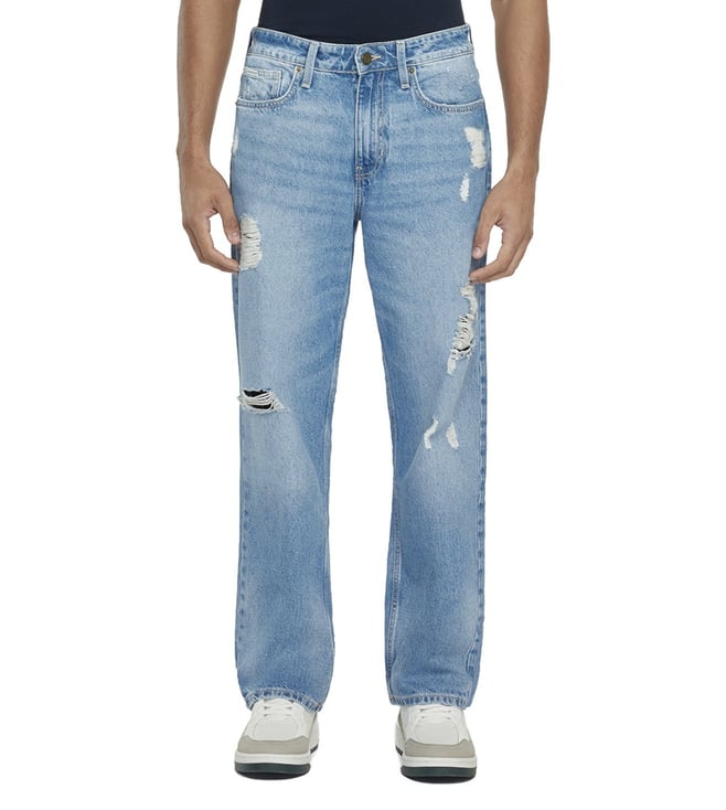 G18 Blue Mid Rise Relaxed Fit Denim Jeans