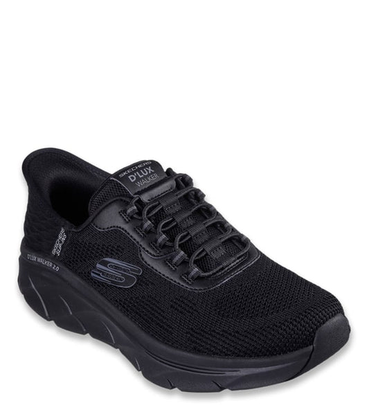 SKECHERS -  Men's D'LUX WALKER 2.0 - REZINATE Black SLIP INS Casual Sneakers