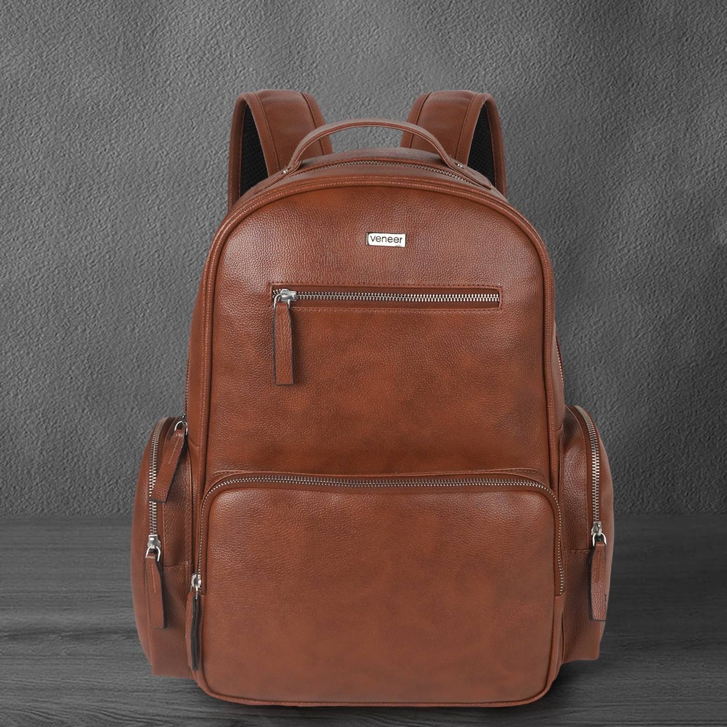 Large 45 L Laptop Backpack Casual Vegan Leather Travel ...