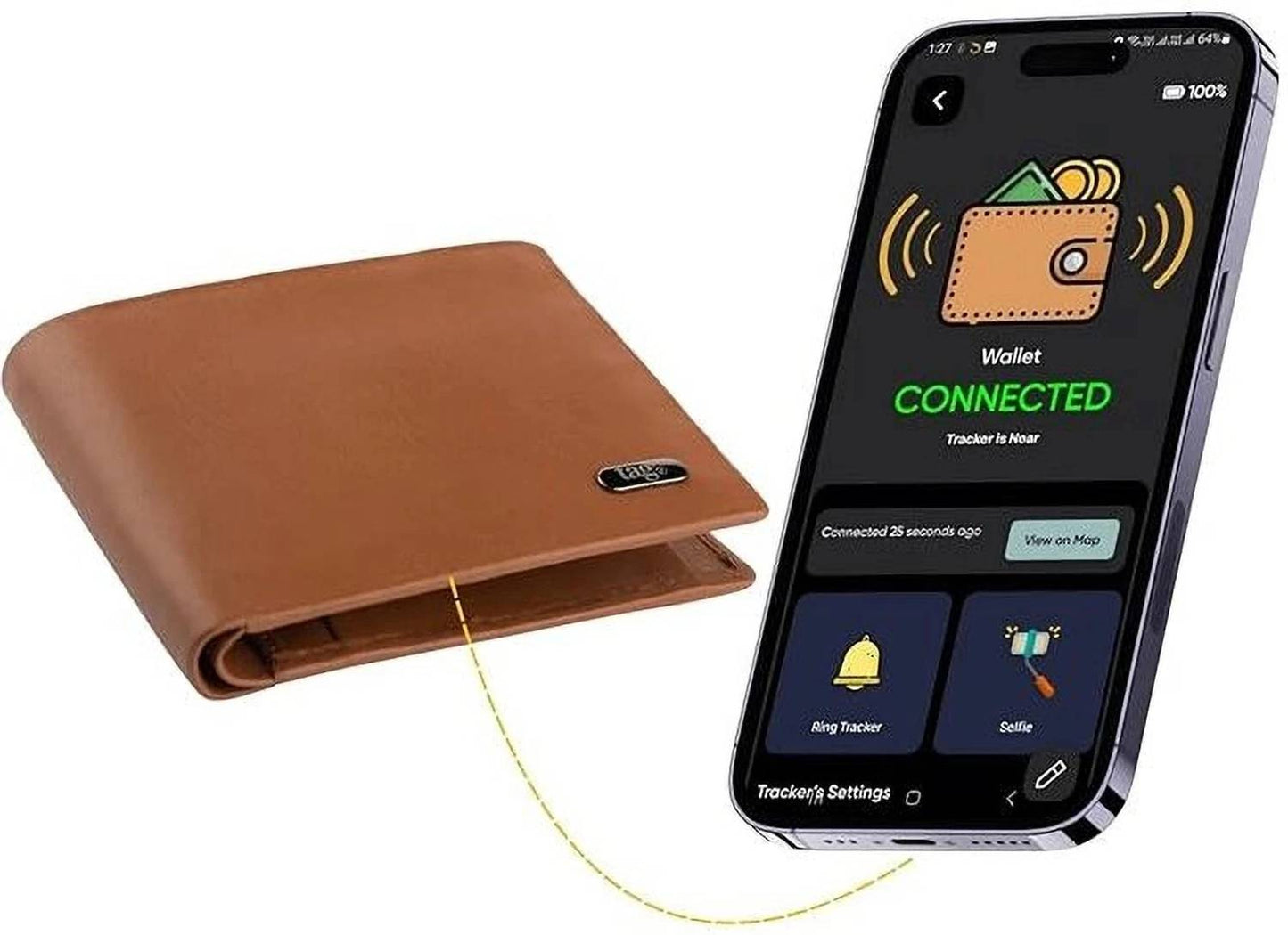 Men & Women Trendy Tan Genuine Leather RFID  Wallet