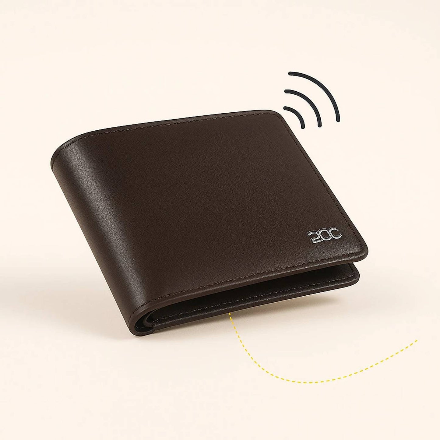 Men & Women Trendy Brown Genuine Leather RFID  Wallet