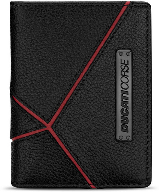 Men Casual Black Genuine Leather Card Holder