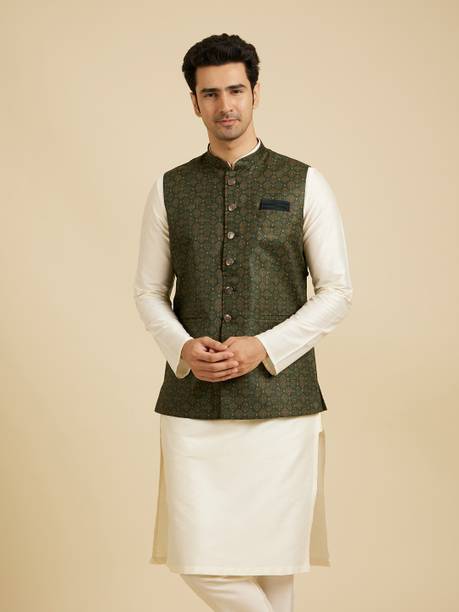 MANYAVAR - Men Printed Ethnic Jacket
