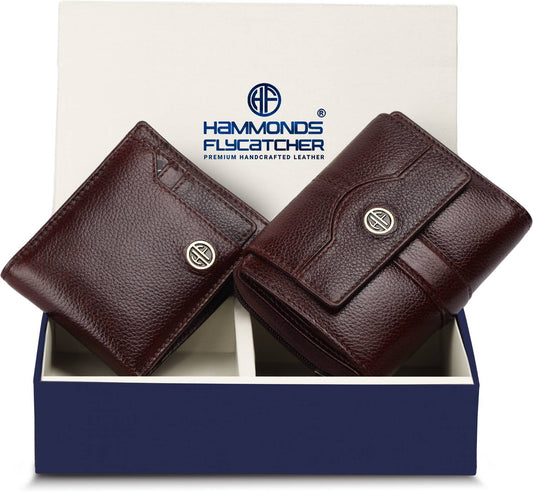 Men & Women Formal Brown Genuine Leather RFID  Wallet