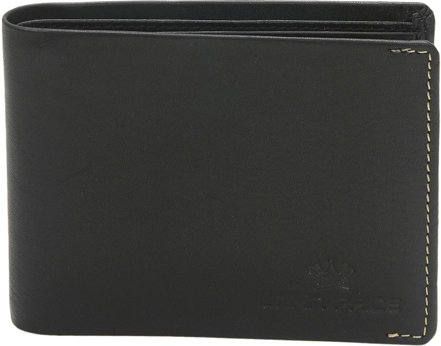 Men Casual Black Genuine Leather Wallet