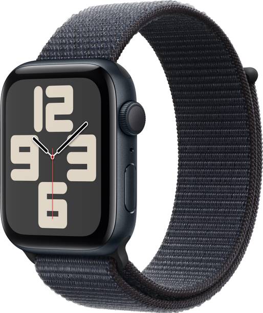 Apple Watch SE 2 GPS 44mm (2nd Gen) Midnight Aluminium ... - Ink Strap, Free Size