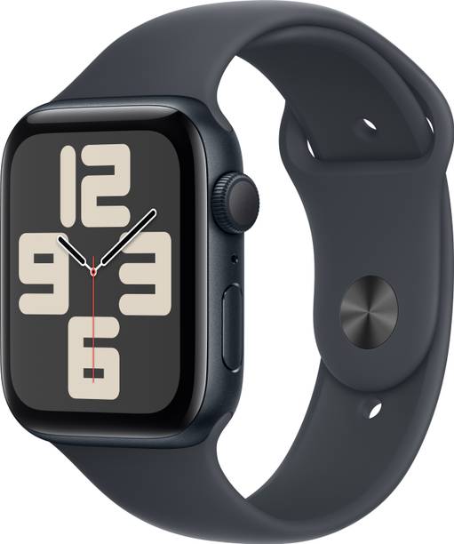 Apple Watch SE 2 GPS 44mm (2nd Gen) Midnight Aluminium ... - Midnight Strap, Free Size