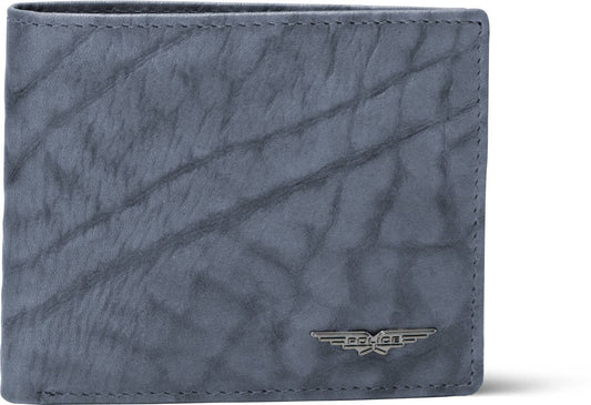 Men Blue Genuine Leather Wallet